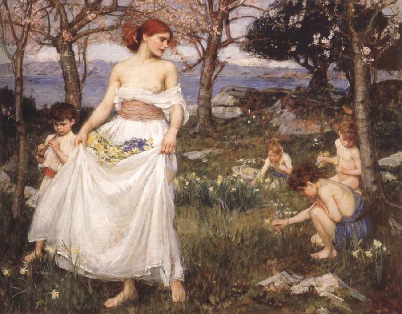 John William Waterhouse A Song  of Springtime Spain oil painting art